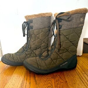 Columbia Womens Brown Minx Tweed BL1624-383 Winter Snow Boots Shoes US 7